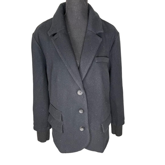 Studio Park x Amy Stran Faux Wool Knit Blazer NWT BLACK SIZE XL - Picture 2 of 7